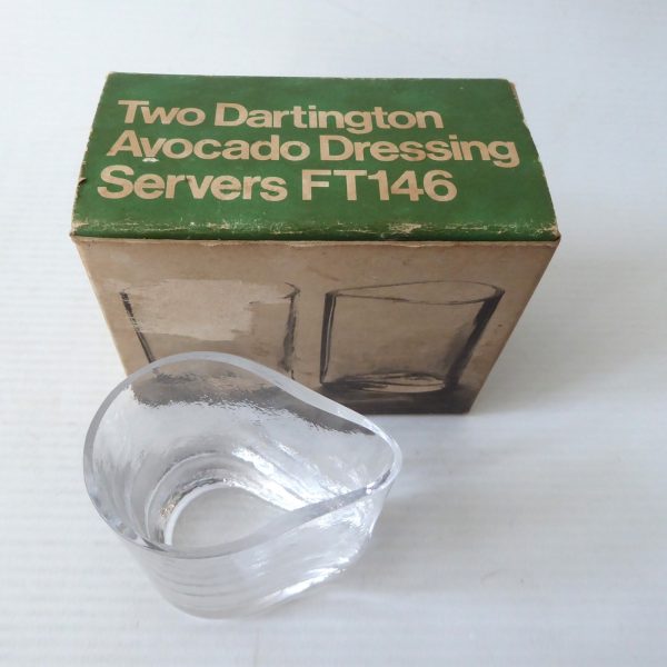 3 Dartington Glass FT146 avocado dressing servers crystal glass boxed. F.Thrower - Image 4