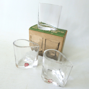 3 Dartington Glass FT146 avocado dressing servers crystal glass boxed. F.Thrower