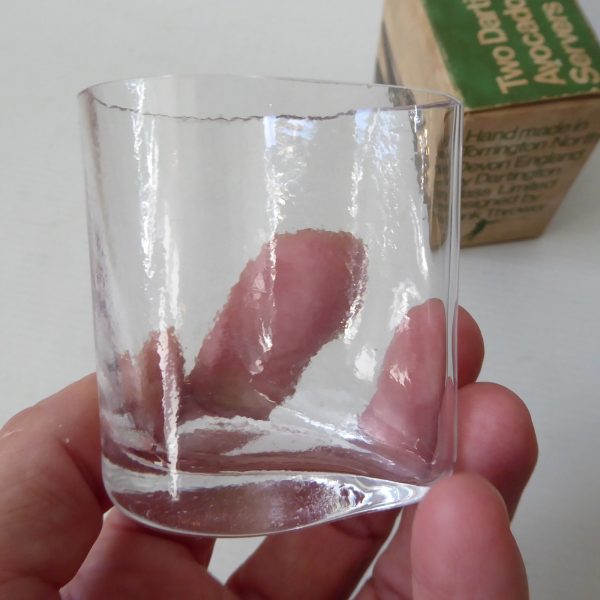 3 Dartington Glass FT146 avocado dressing servers crystal glass boxed. F.Thrower - Image 5