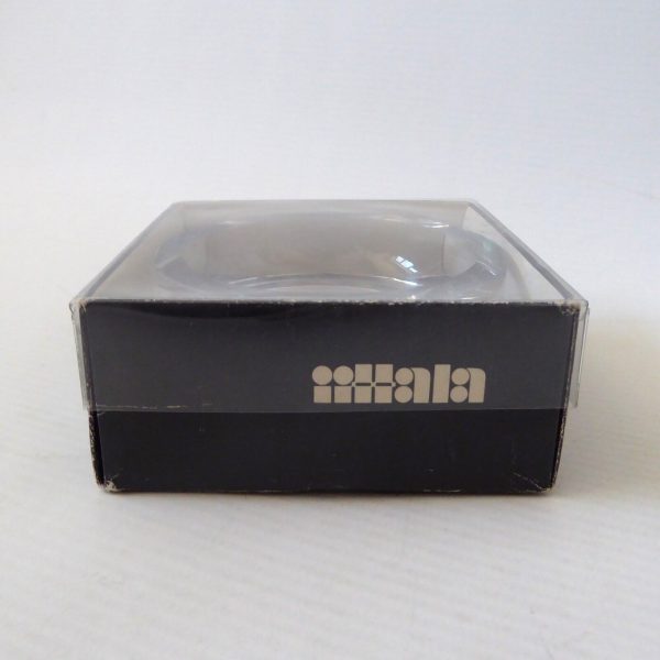 70s iittala Finland 2630 art glass dish, round bobble candle holder ashtray bowl - Image 13