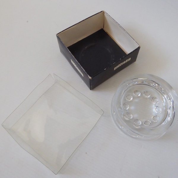 70s iittala Finland 2630 art glass dish, round bobble candle holder ashtray bowl - Image 14