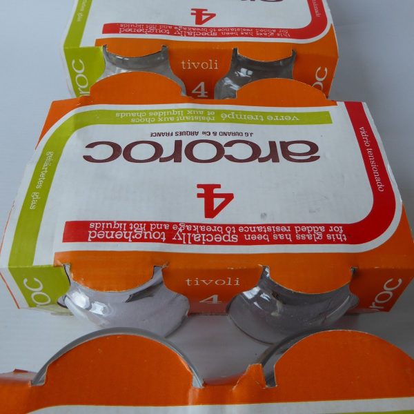 Arcoroc 4 pack vintage drinking glasses Tivoli, 20cl. Retro 1970s/1980s  boxed - Image 11