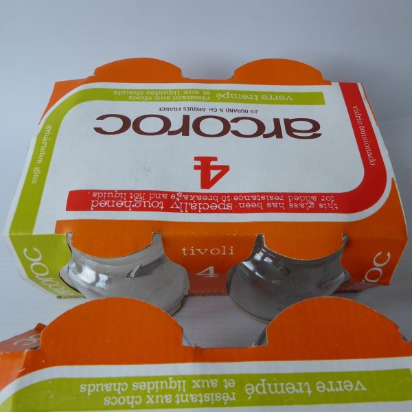 Arcoroc 4 pack vintage drinking glasses Tivoli, 20cl. Retro 1970s/1980s  boxed - Image 12