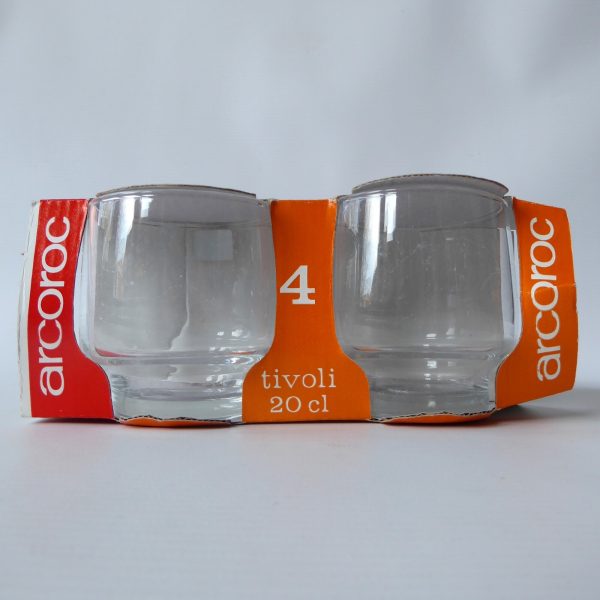 Arcoroc 4 pack vintage drinking glasses Tivoli, 20cl. Retro 1970s/1980s  boxed - Image 4