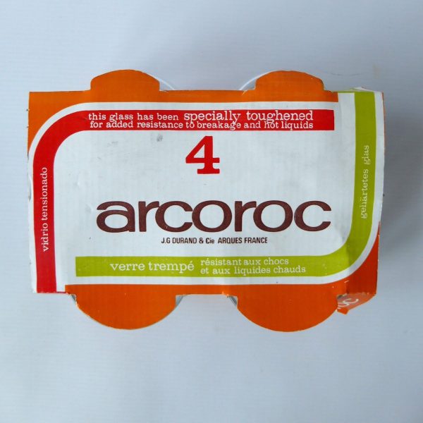 Arcoroc 4 pack vintage drinking glasses Tivoli, 20cl. Retro 1970s/1980s  boxed - Image 5