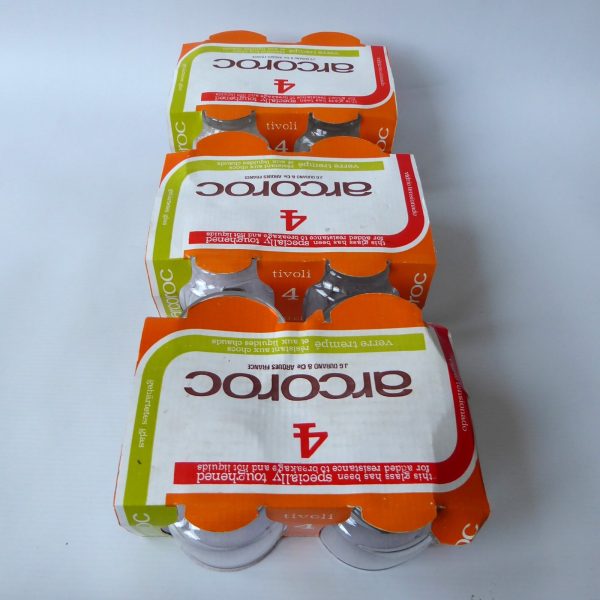 Arcoroc 4 pack vintage drinking glasses Tivoli, 20cl. Retro 1970s/1980s  boxed - Image 9