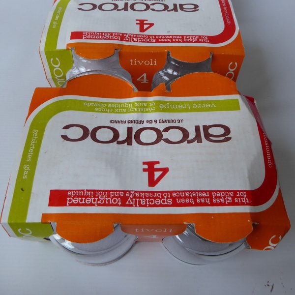 Arcoroc 4 pack vintage drinking glasses Tivoli, 20cl. Retro 1970s/1980s  boxed - Image 10