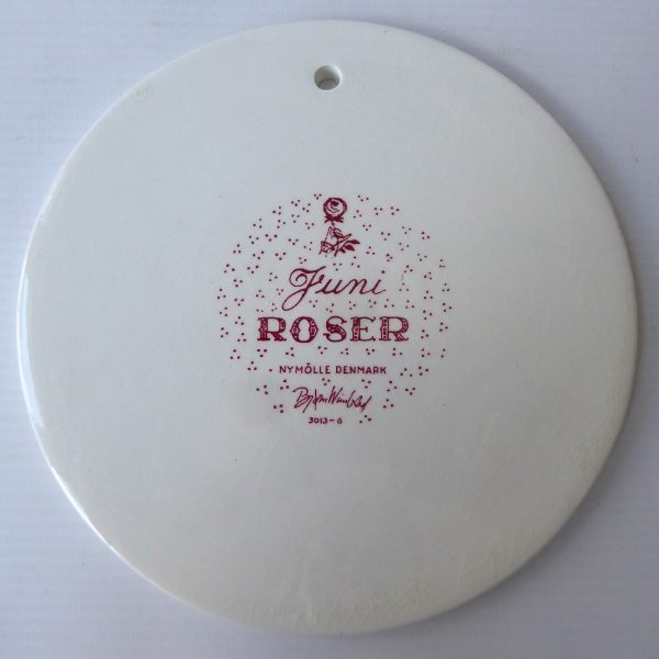 Bjorn Wiinblad Juni June Roser red wall plaque, vintage Nymolle Denmark. Ceramic - Image 5