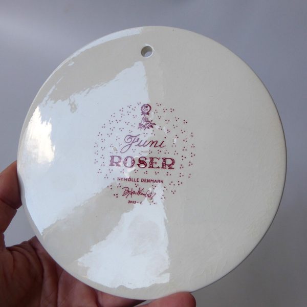 Bjorn Wiinblad Juni June Roser red wall plaque, vintage Nymolle Denmark. Ceramic - Image 6