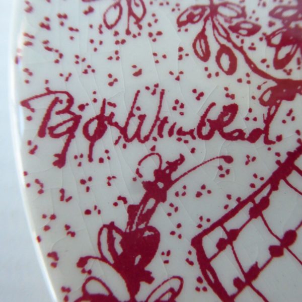 Bjorn Wiinblad Juni June Roser red wall plaque, vintage Nymolle Denmark. Ceramic - Image 9