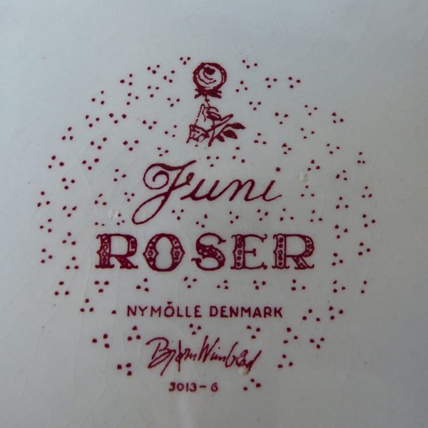 Bjorn Wiinblad Juni June Roser red wall plaque, vintage Nymolle Denmark. Ceramic - Image 10