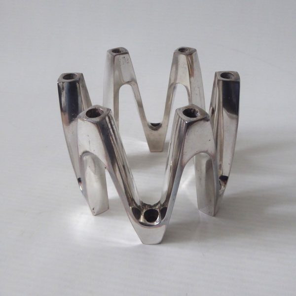 Dansk vintage slim taper candle holder, silver plated crown, Jens Quistgaard IHQ - Image 4