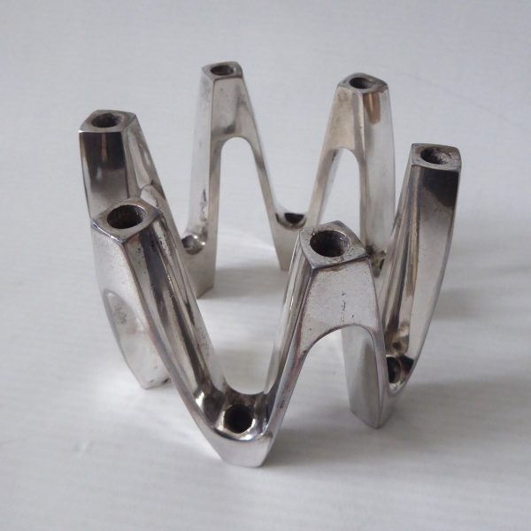 Dansk vintage slim taper candle holder, silver plated crown, Jens Quistgaard IHQ - Image 7