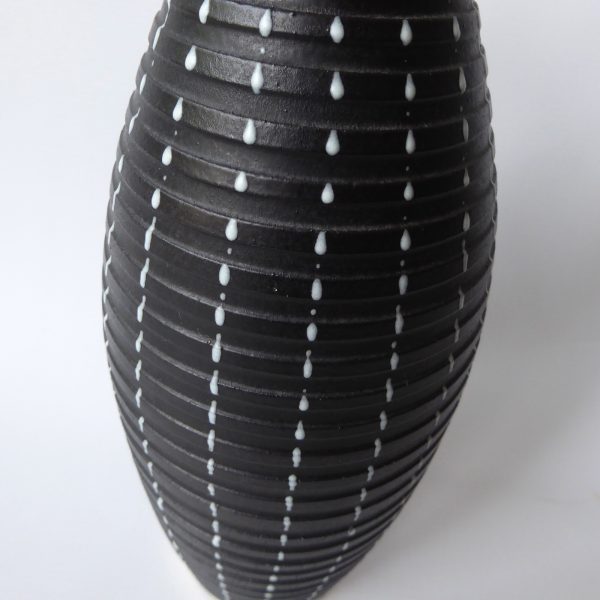 Denby Stoneware Burlington vase Albert Colledge, mid century black pottery 11.5" - Image 7