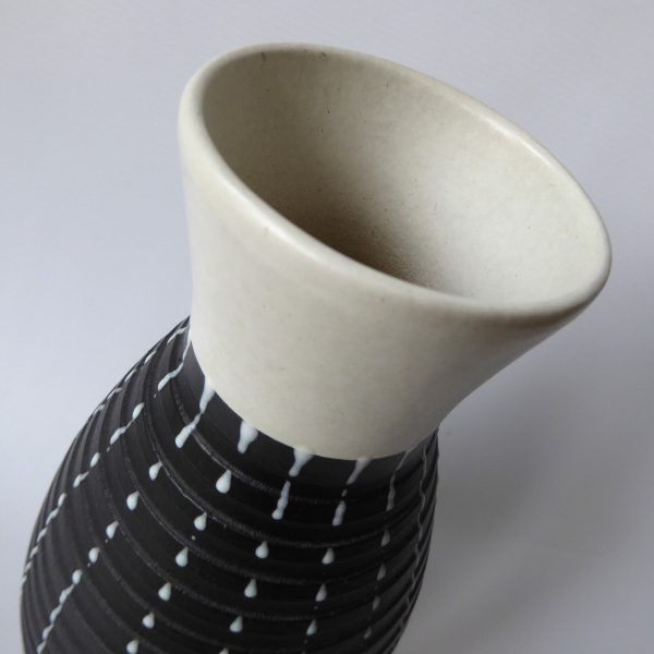 Denby Stoneware Burlington vase Albert Colledge, mid century black pottery 11.5" - Image 8