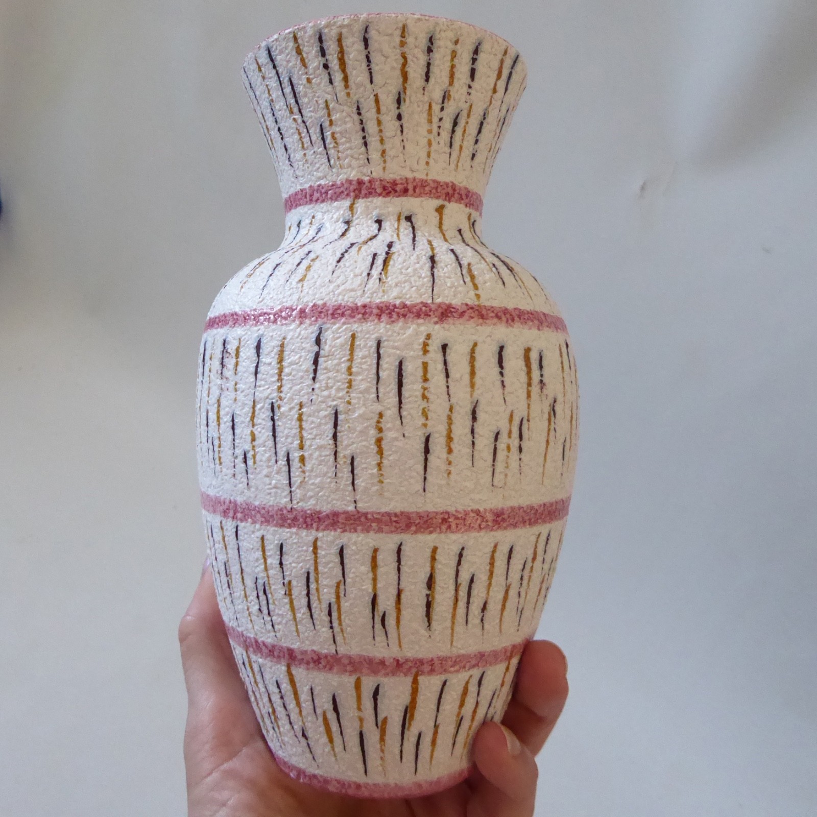 Fratelli Fanciullacci pink baluster vase 211 Italy. Midcentury vintage 1950s 60s - Image 3
