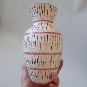 Fratelli Fanciullacci pink baluster vase 211 Italy. Midcentury vintage 1950s 60s