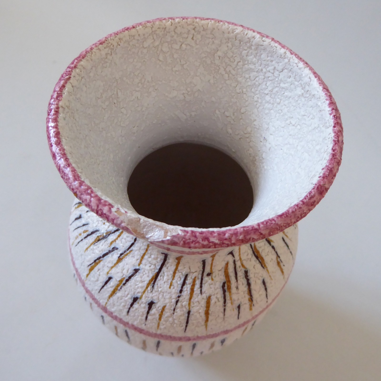 Fratelli Fanciullacci pink baluster vase 211 Italy. Midcentury vintage 1950s 60s - Image 9