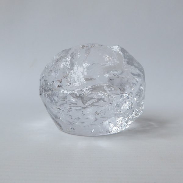 Kost Boda Snowball art glass votive tealight candle holder. Icy Swedish A. Wärff - Image 3