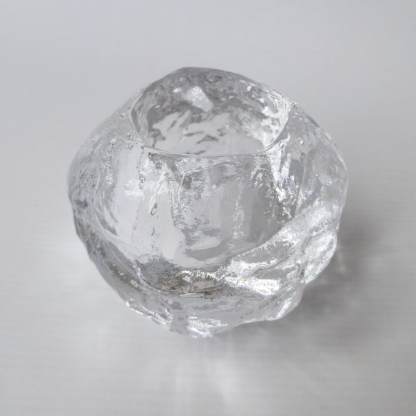 Kost Boda Snowball art glass votive tealight candle holder. Icy Swedish A. Wärff - Image 4