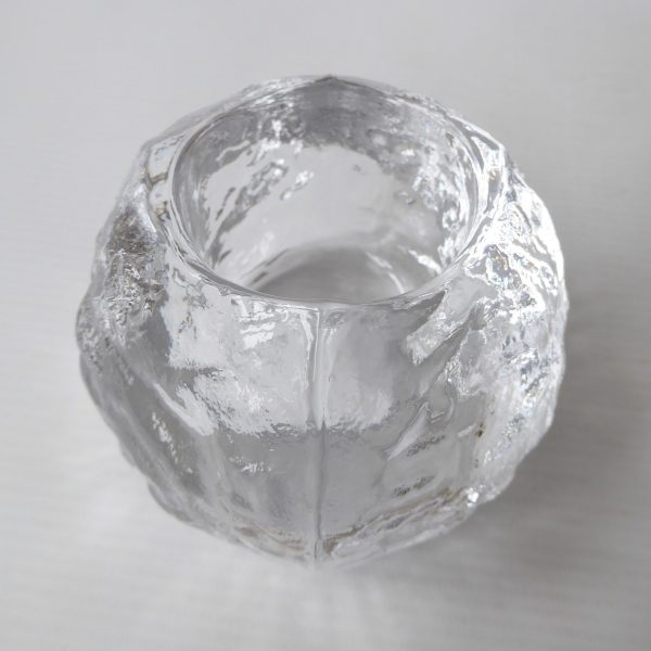 Kost Boda Snowball art glass votive tealight candle holder. Icy Swedish A. Wärff - Image 5