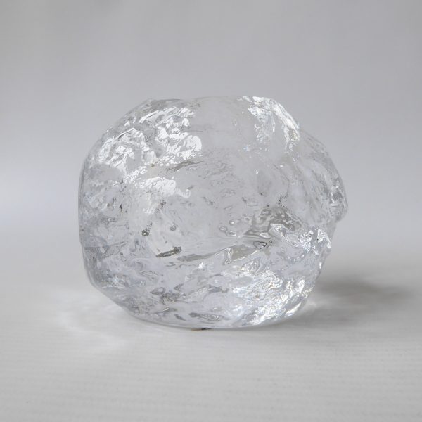 Kost Boda Snowball art glass votive tealight candle holder. Icy Swedish A. Wärff - Image 6