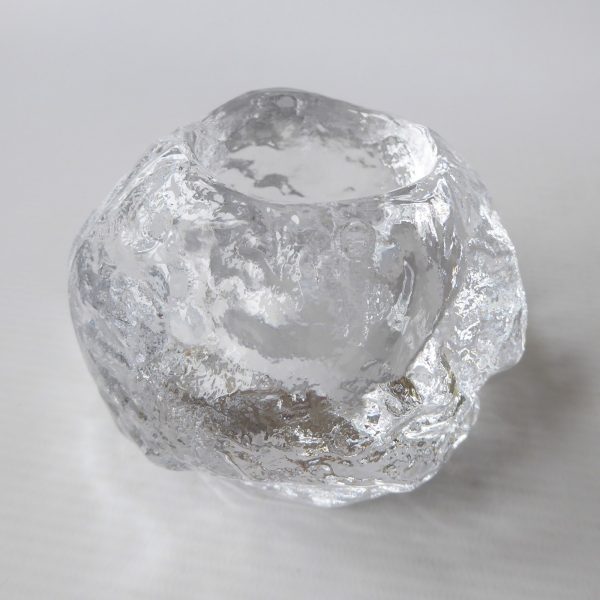 Kost Boda Snowball art glass votive tealight candle holder. Icy Swedish A. Wärff - Image 7