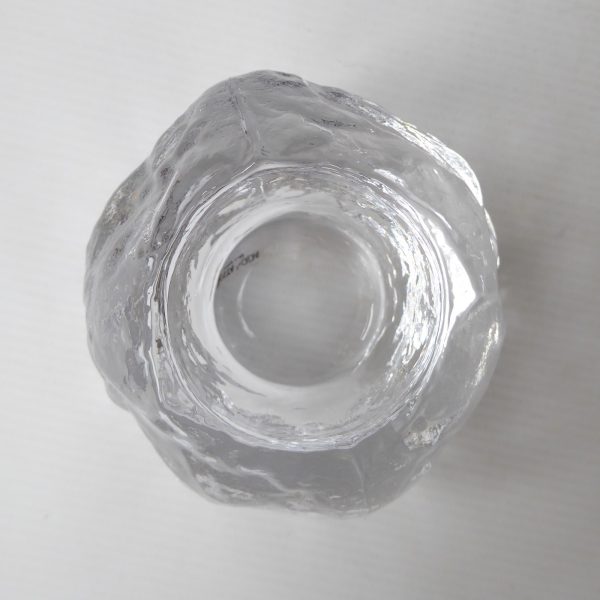Kost Boda Snowball art glass votive tealight candle holder. Icy Swedish A. Wärff - Image 8