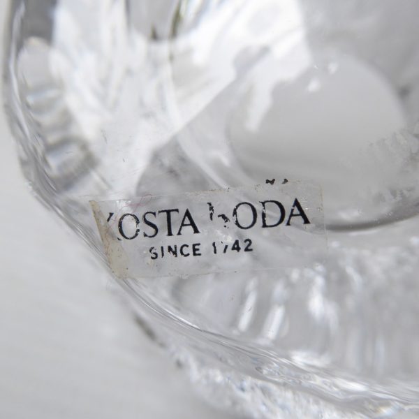 Kost Boda Snowball art glass votive tealight candle holder. Icy Swedish A. Wärff - Image 9