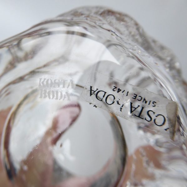 Kost Boda Snowball art glass votive tealight candle holder. Icy Swedish A. Wärff - Image 10