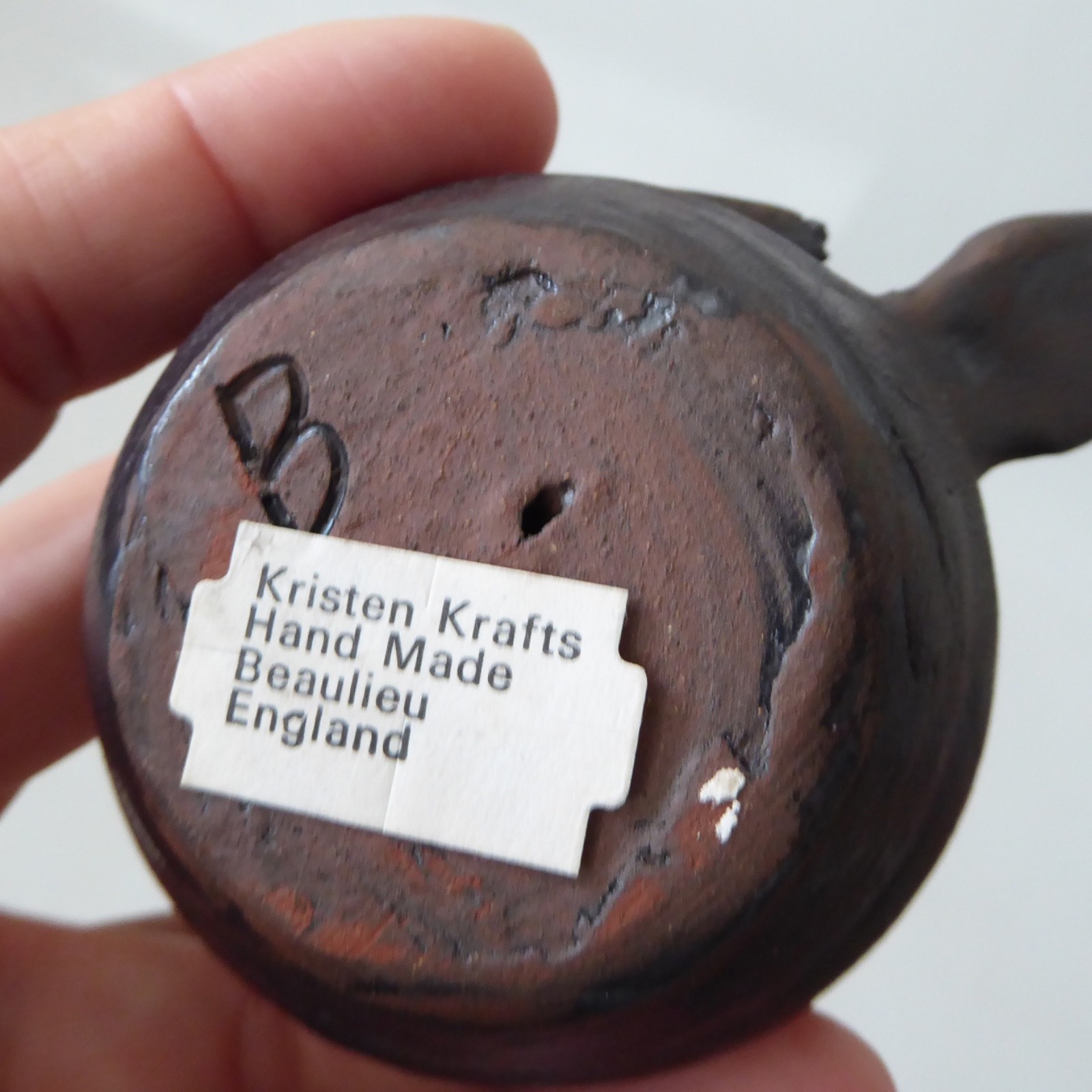 Kristen Krafts Beaulieu studio pottery robin bird sculpture figure ornament 70s - Image 11