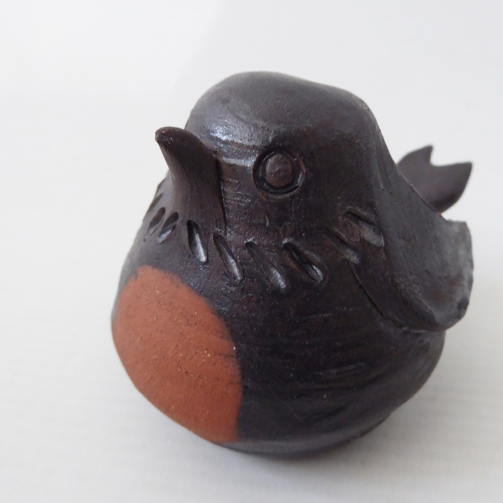 Kristen Krafts Beaulieu studio pottery robin bird sculpture figure ornament 70s - Image 2