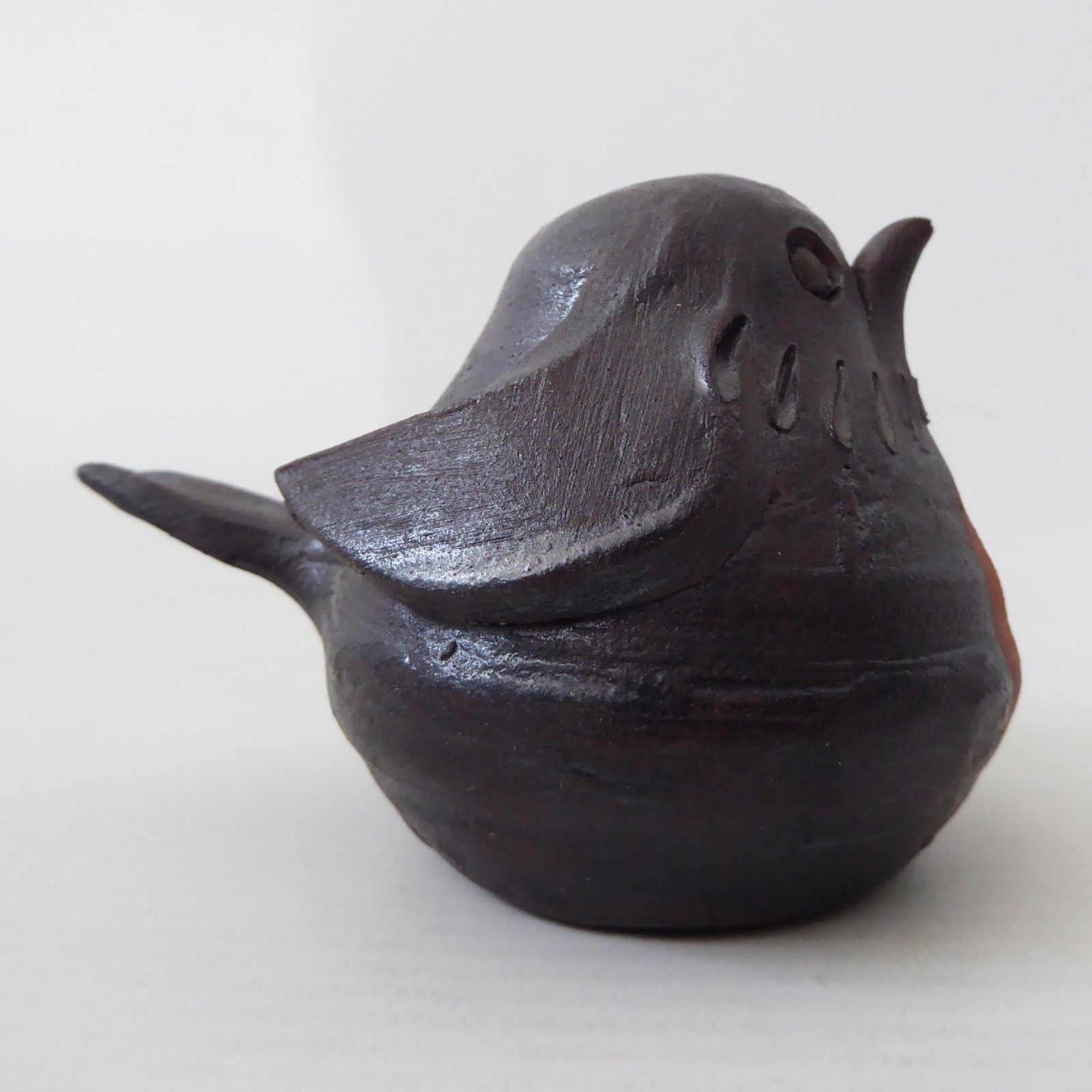 Kristen Krafts Beaulieu studio pottery robin bird sculpture figure ornament 70s - Image 6