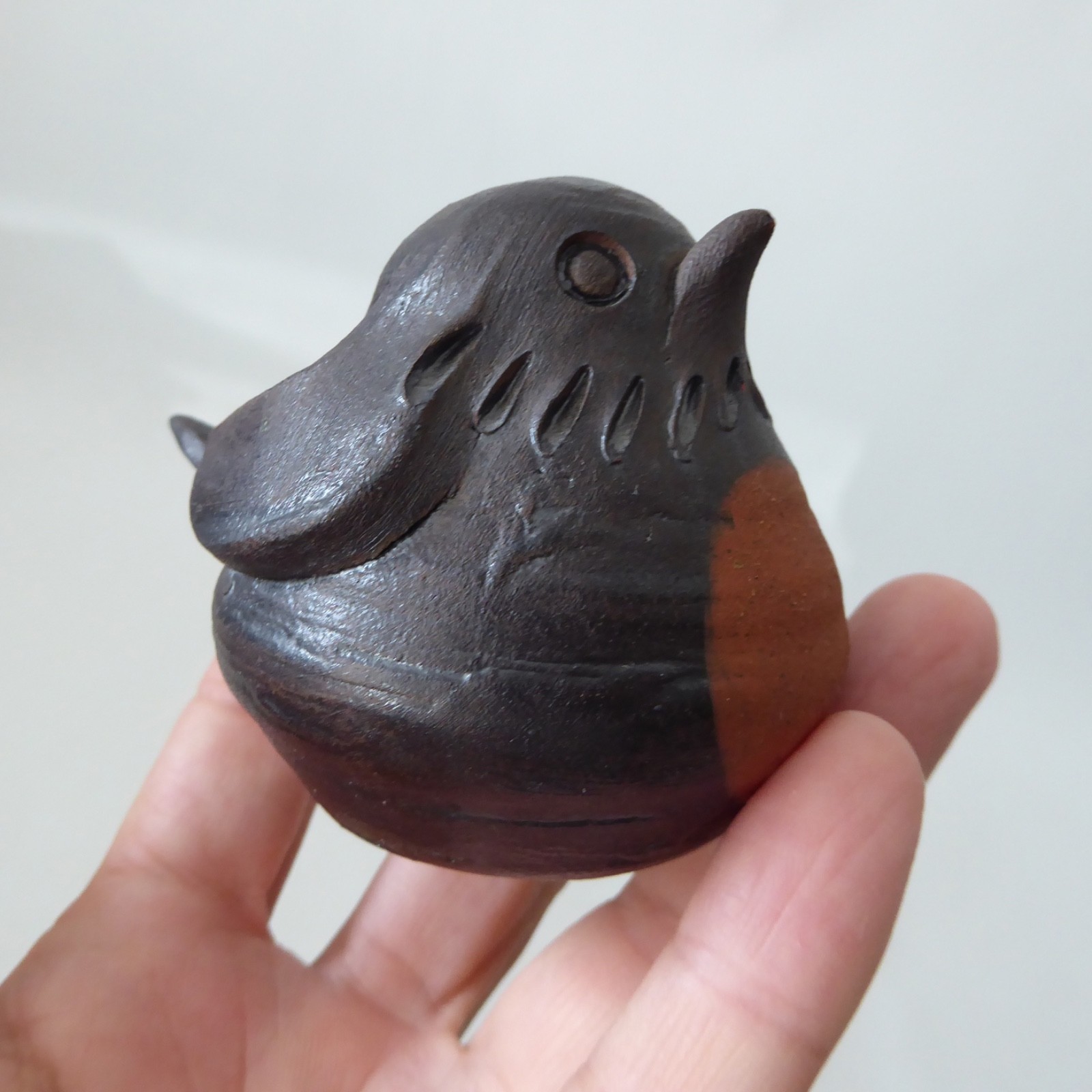 Kristen Krafts Beaulieu studio pottery robin bird sculpture figure ornament 70s - Image 8