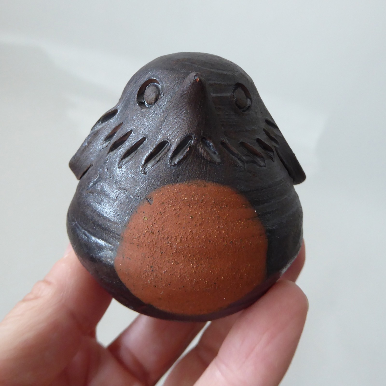 Kristen Krafts Beaulieu studio pottery robin bird sculpture figure ornament 70s - Image 9