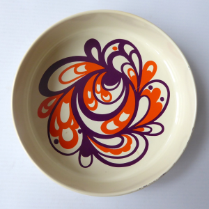 Laurids Lonborg vintage retro Dorthe Bruun Rasmussen tin 5" round tray, DENMARK