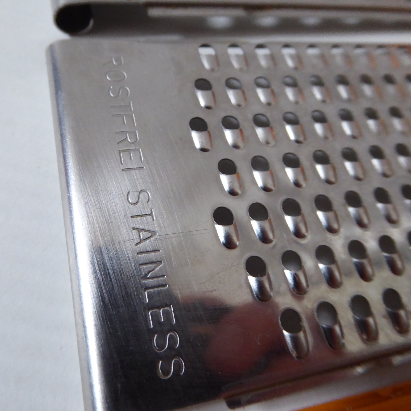 Leifheit German 4 in 1 grater slicer retro vintage 1970s. Interchangeable orange - Image 7