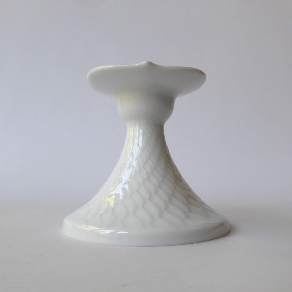 Meissen Waves ripple porcelain candle stick, candle holder, white. Sabine Wachs - Image 7