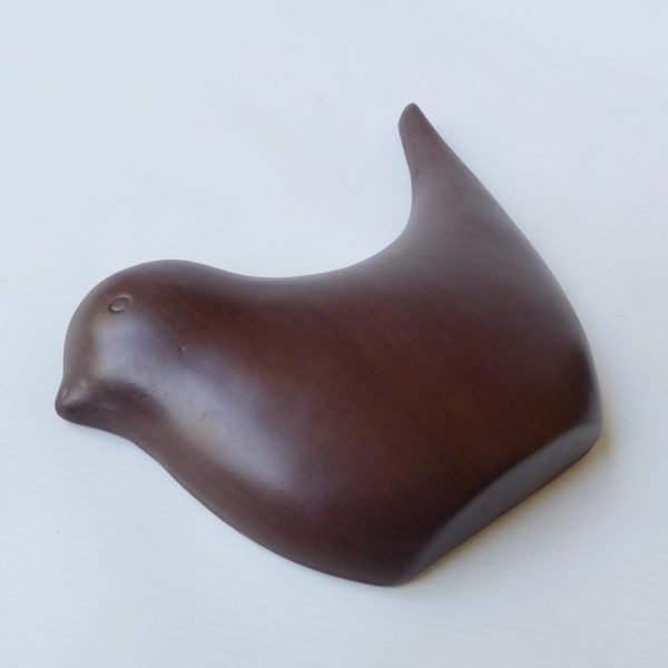 Mid century style faux wood ceramic bird wall hanging plaque, modernist minimal - Image 4
