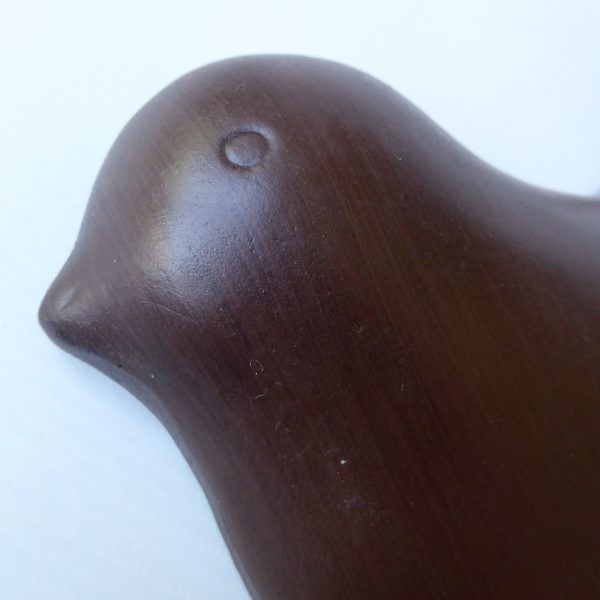 Mid century style faux wood ceramic bird wall hanging plaque, modernist minimal - Image 5