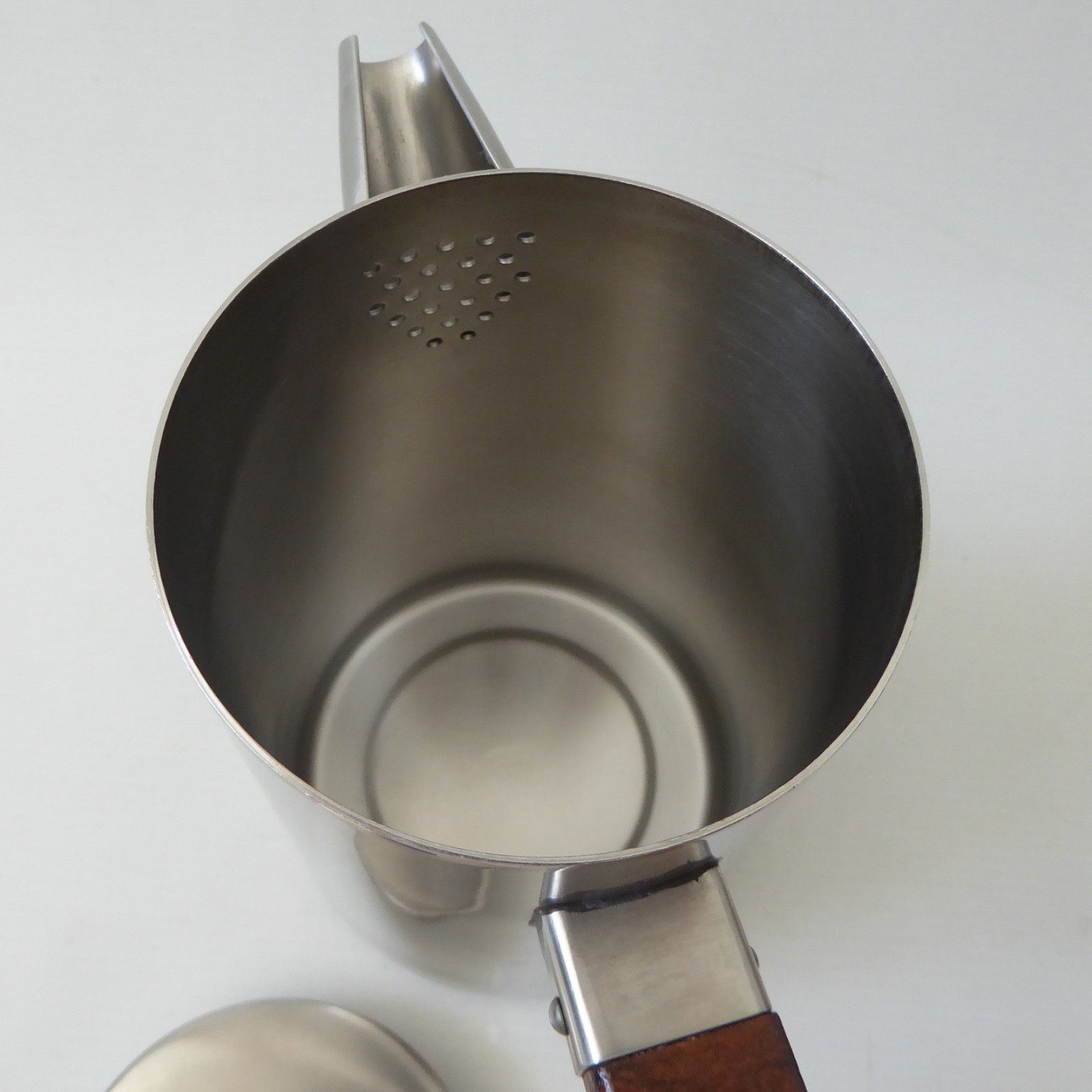 Old Hall stainless steel & rosewood coffee/hot water pot, 1970s modernist retro - Image 12