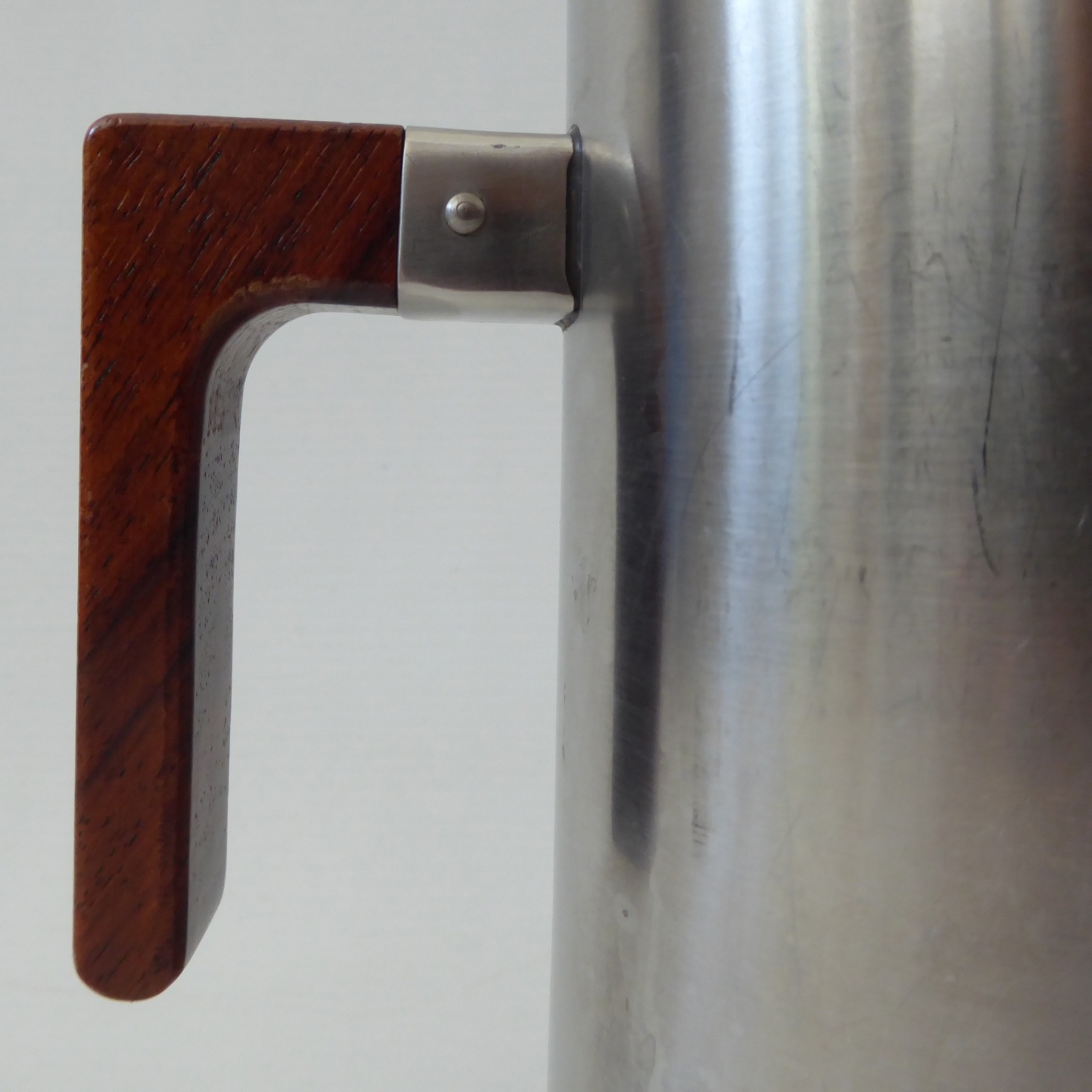 Old Hall stainless steel & rosewood coffee/hot water pot, 1970s modernist retro - Image 10