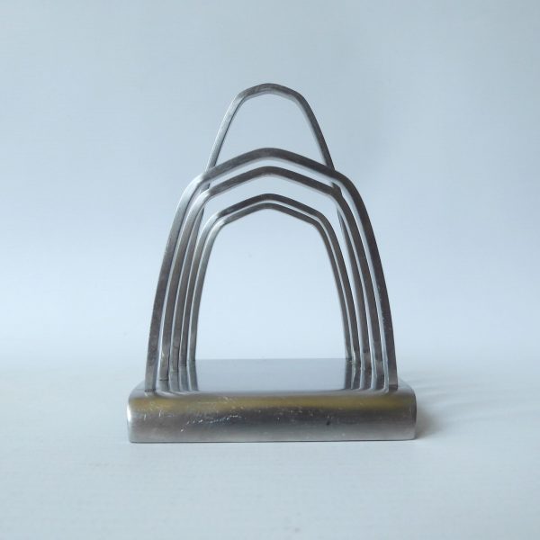 Old Hall vintage stainless steel 4 slice toast rack, Leslie Wiggin 60s Connaught - Image 3