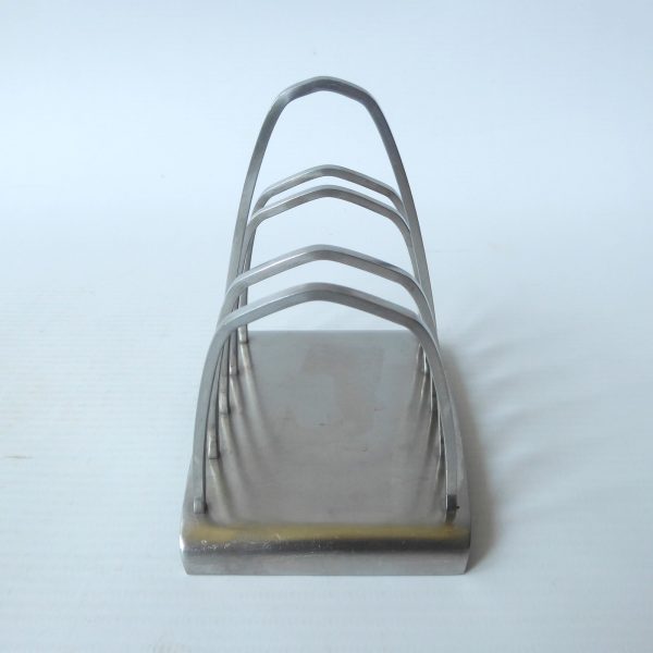 Old Hall vintage stainless steel 4 slice toast rack, Leslie Wiggin 60s Connaught - Image 4
