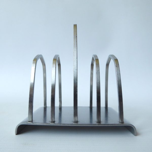 Old Hall vintage stainless steel 4 slice toast rack, Leslie Wiggin 60s Connaught - Image 5