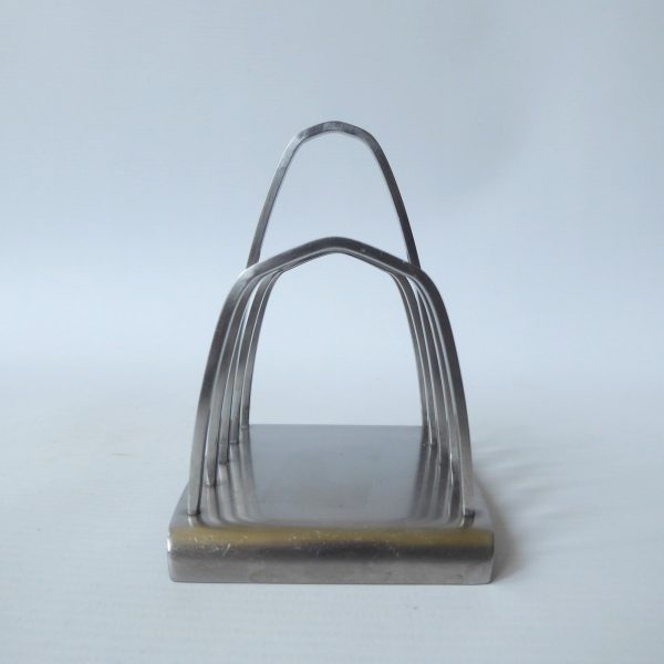 Old Hall vintage stainless steel 4 slice toast rack, Leslie Wiggin 60s Connaught - Image 7