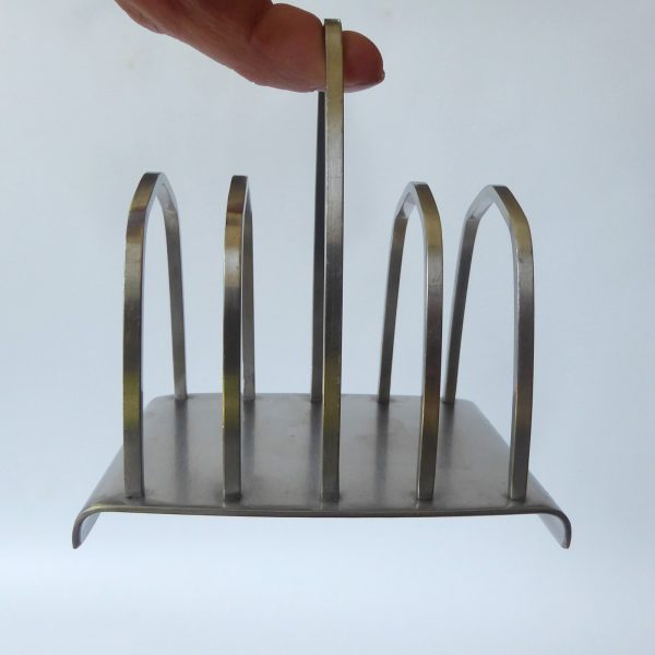 Old Hall vintage stainless steel 4 slice toast rack, Leslie Wiggin 60s Connaught - Image 10
