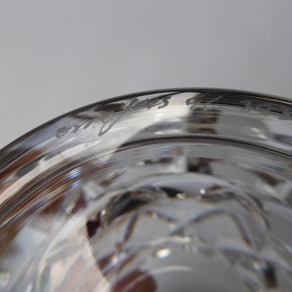 Orrefors Gunnar Cyrén Sofiero vintage cut crystal footed bowl vase 'GC 3834-65' - Image 11