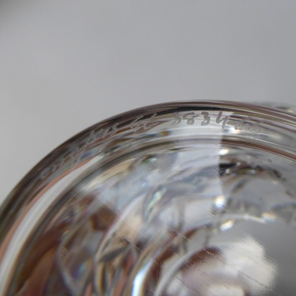 Orrefors Gunnar Cyrén Sofiero vintage cut crystal footed bowl vase 'GC 3834-65' - Image 12