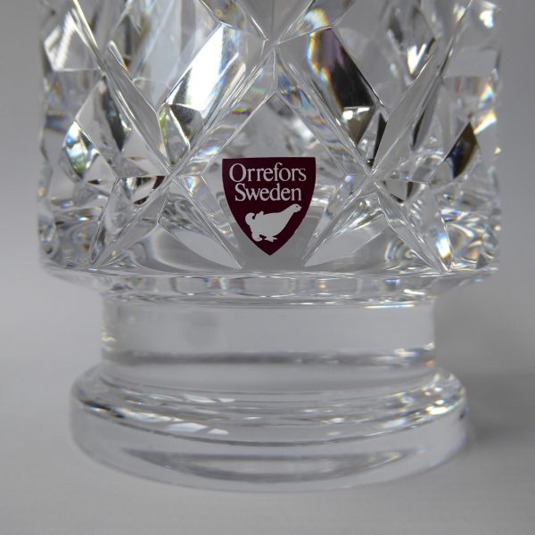 Orrefors Gunnar Cyrén Sofiero vintage cut crystal footed bowl vase 'GC 3834-65' - Image 4